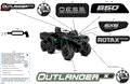 BODY - FEATURE DECALS - 2024 CAN AM OUTLANDER MAX 650 EFI 6X6 DPS - TUNDRA GREEN