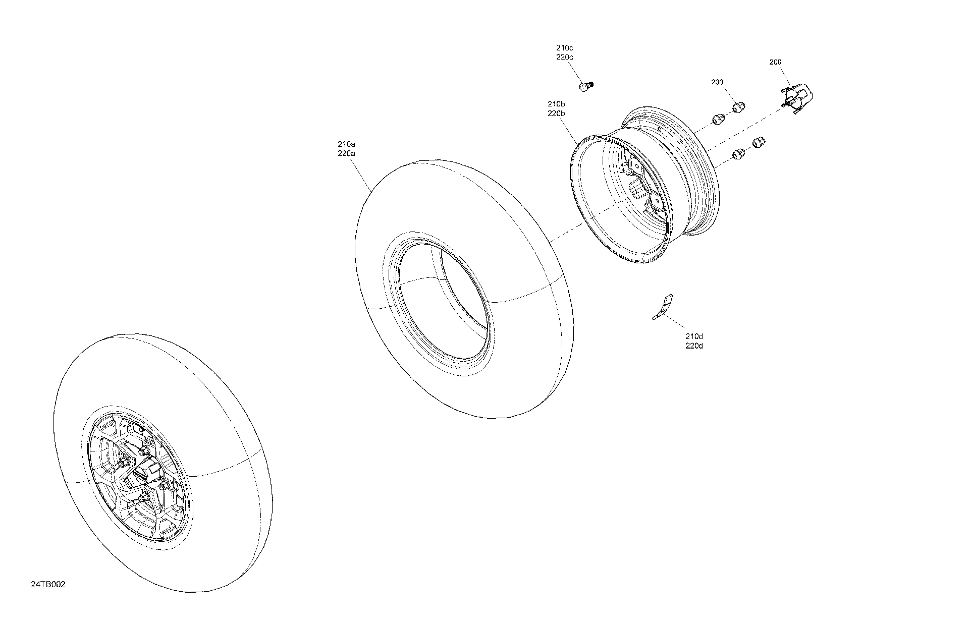 An Image of a Genuine Can-Am Parts Schematic Diagram showing the schematic - DRIVE - FRONT WHEELS