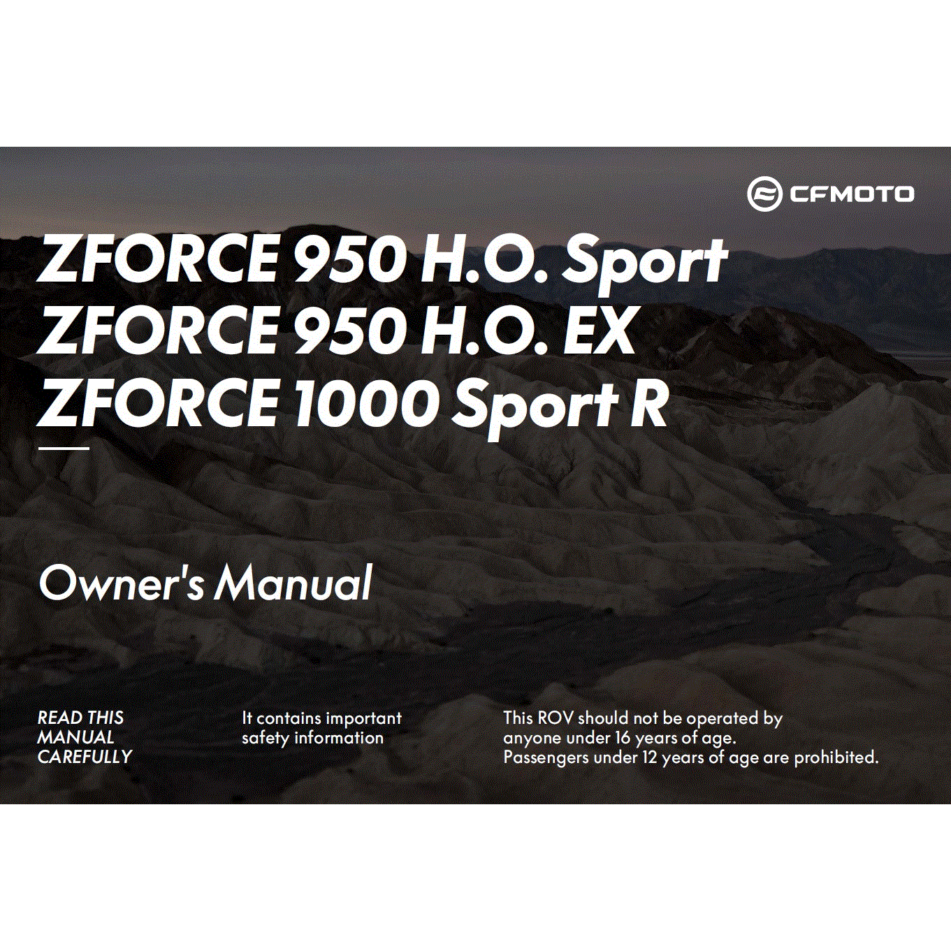 An Image of a Genuine CFMOTO Parts Schematic Diagram showing the schematic - OWNER'S MANUAL - 2023 CFMOTO ZFORCE 950 HO Sport
