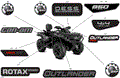 BODY - FEATURE DECALS - 2024 CAN AM OUTLANDER MAX 850 EFI 4X4 XT - PLATINUM SILVER SATIN