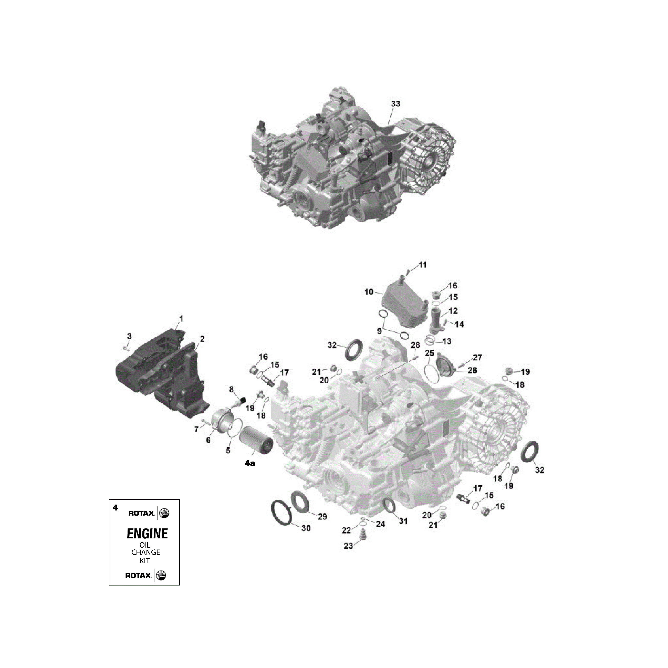 An Image of a Genuine Can-Am Parts Schematic Diagram showing the schematic - ROTAX - GEARBOX AND COMPONENTS