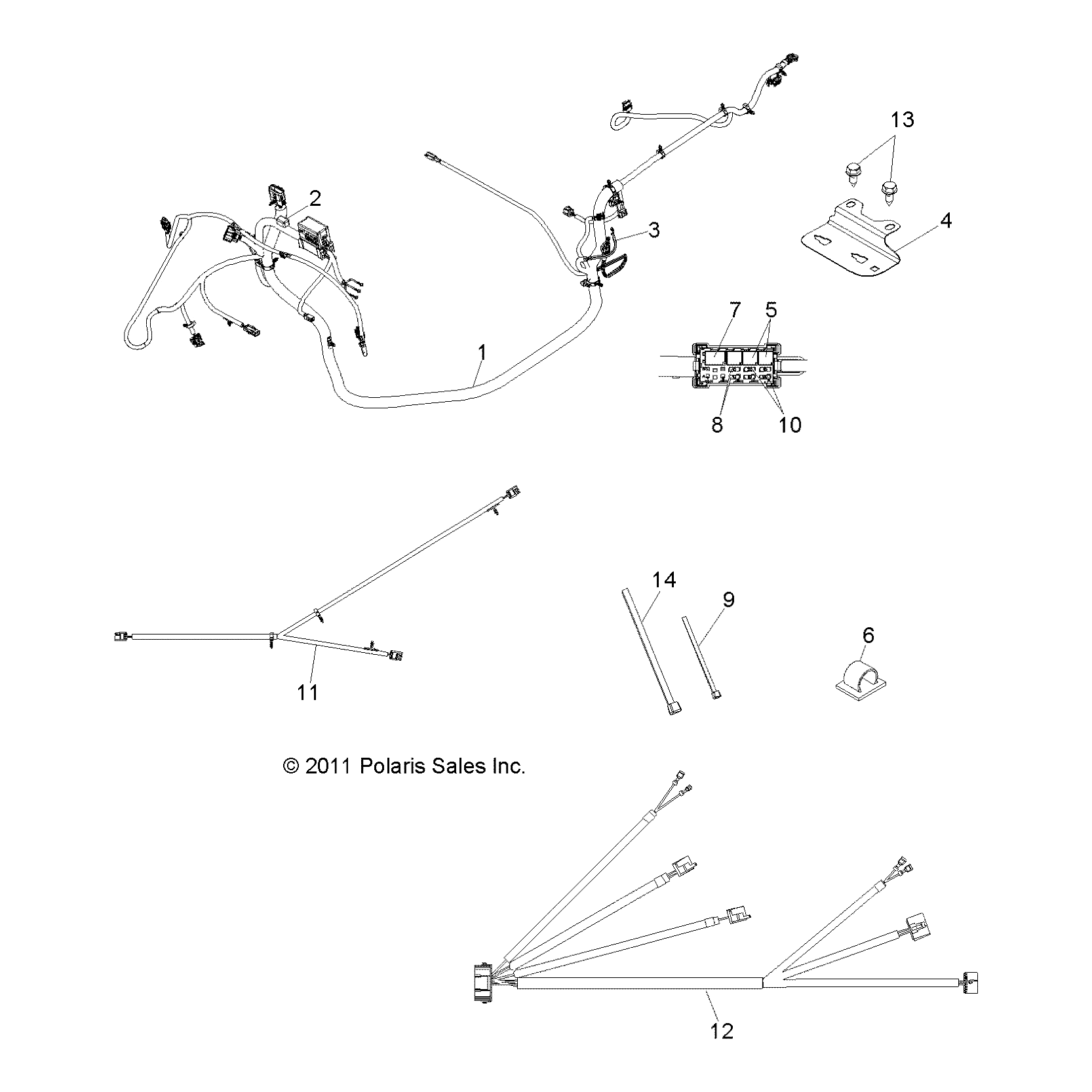 Chassis Harness by Polaris 2411581 OEM Hardware P2411581 Off Road Express Drop Ship