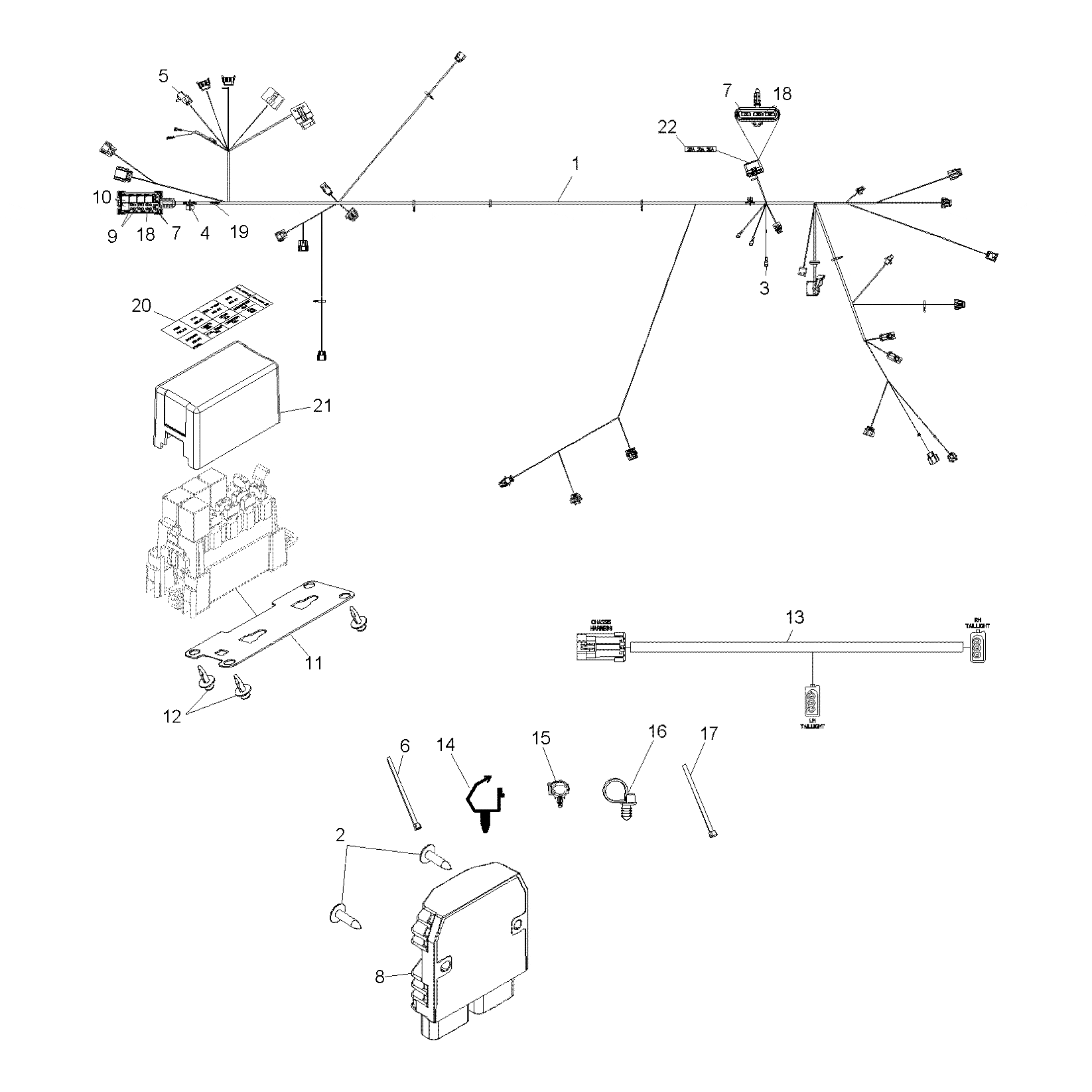 Chassis Harness Regulator/Recti by Polaris 2411659 OEM Hardware P2411659 Off Road Express Drop Ship