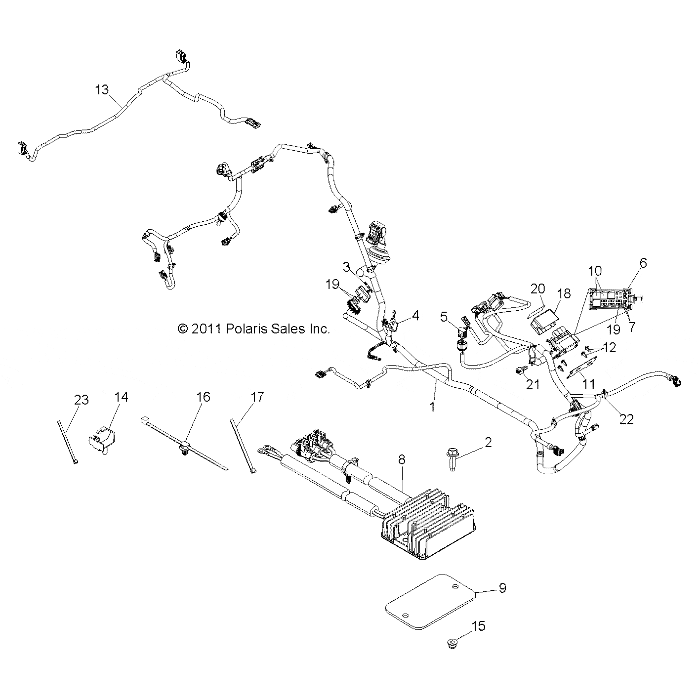 Chassis Harness, Rzr Xp, Eps by Polaris 2411749 OEM Hardware P2411749 Off Road Express Drop Ship