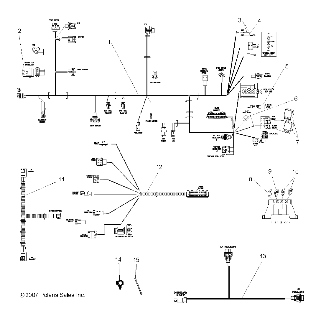 Chassis Harness, Safari by Polaris 2410939 OEM Hardware P2410939 Off Road Express Drop Ship