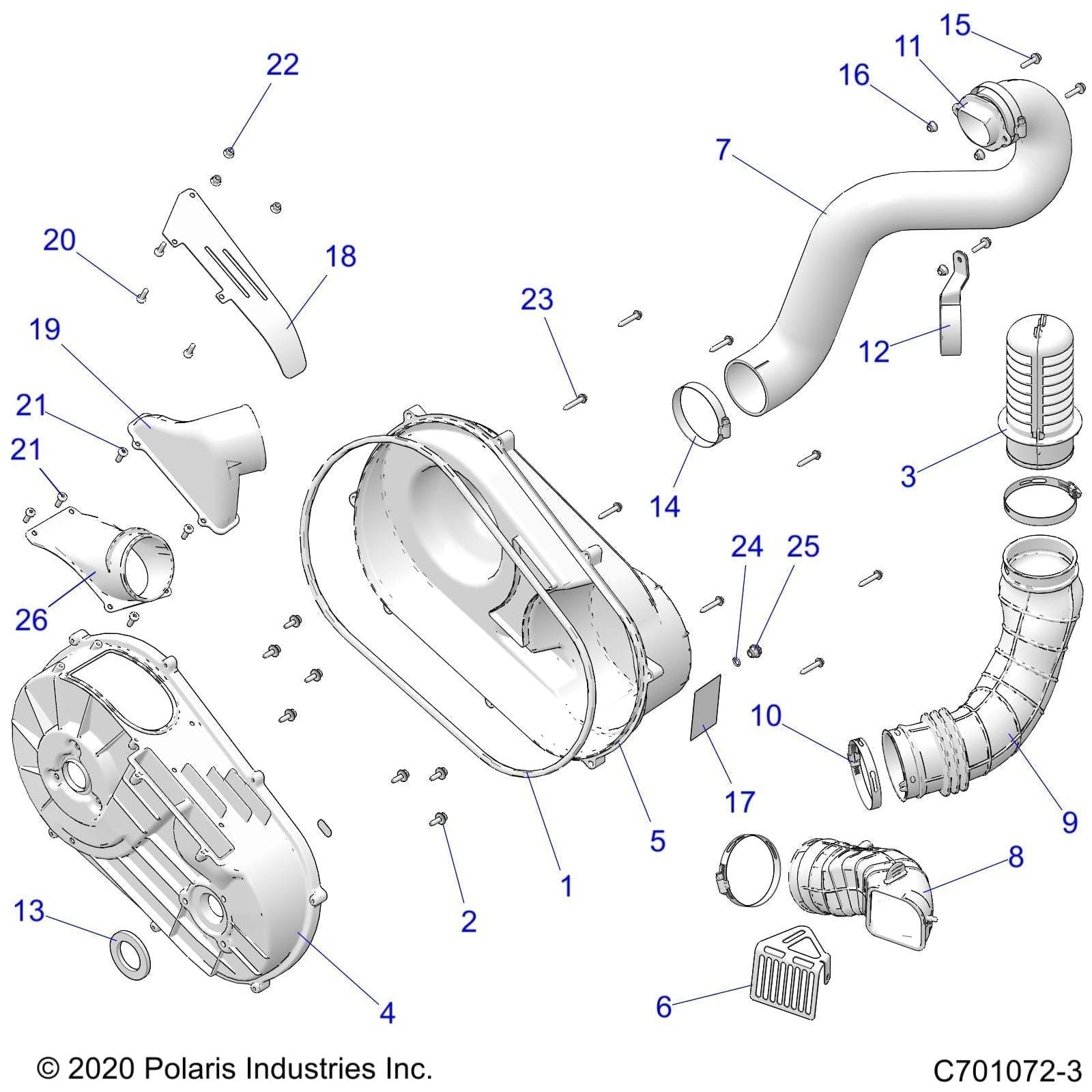 Clamp-P,Large by Polaris 7082088 OEM Hardware P7082088 Off Road Express
