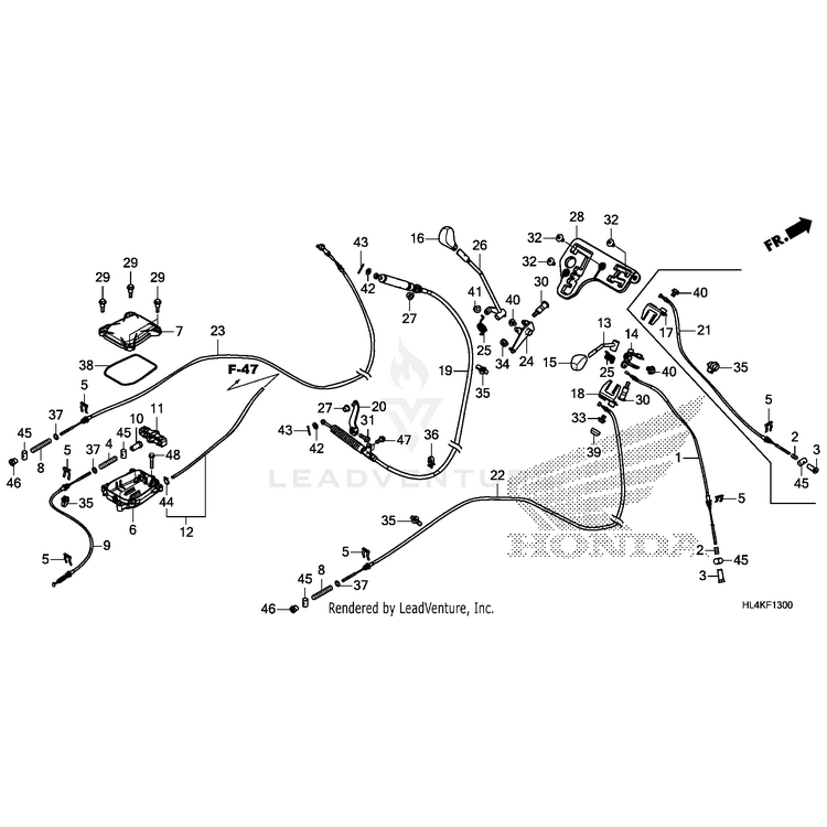 Clip, Clutch Cable by Honda 41573-HP5-600
