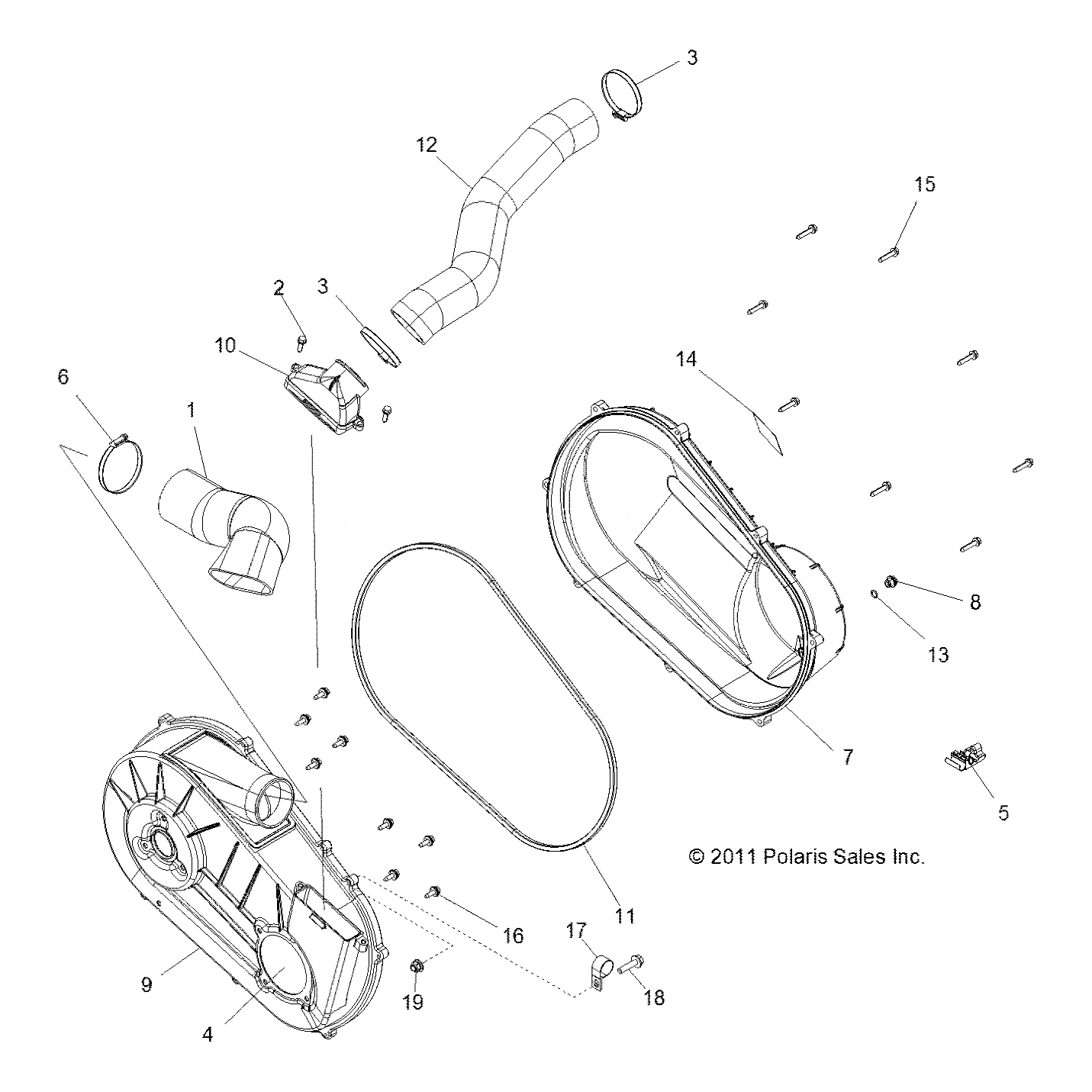 Clip-Routing,Clutch by Polaris 5439035 OEM Hardware P5439035 Off Road Express