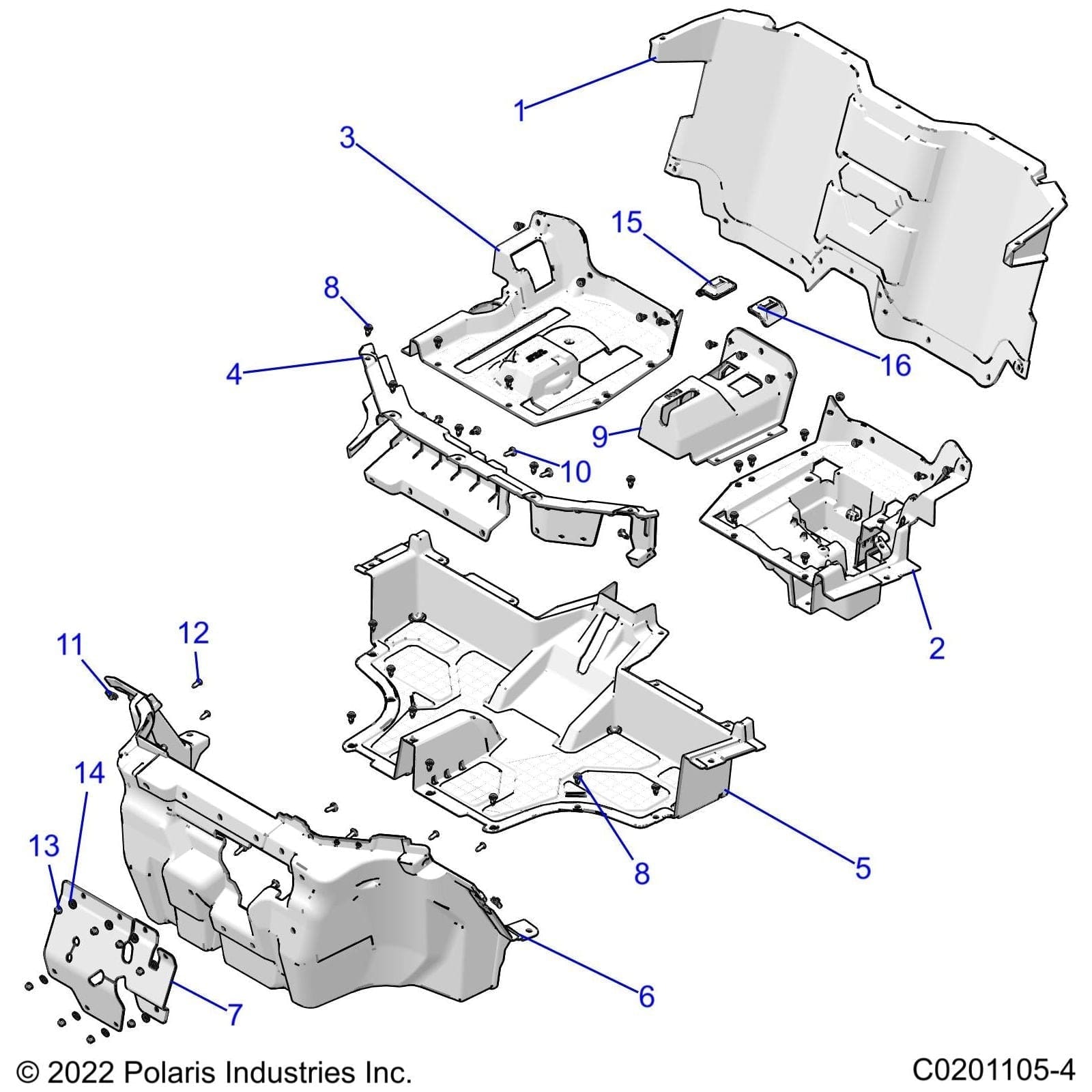 Closeoff-Seat,Upper,Blk by Polaris 5456759-070 OEM Hardware P5456759-070 Off Road Express