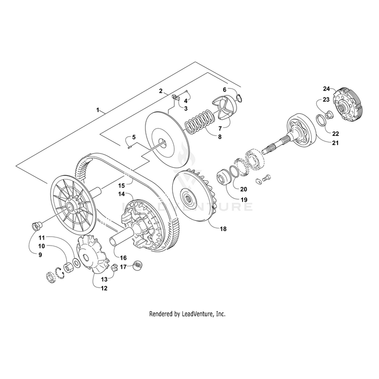 Clutch Centrifical-6 Plate-Z 2 By Arctic Cat 0823-484 OEM Hardware 0823-484 Off Road Express