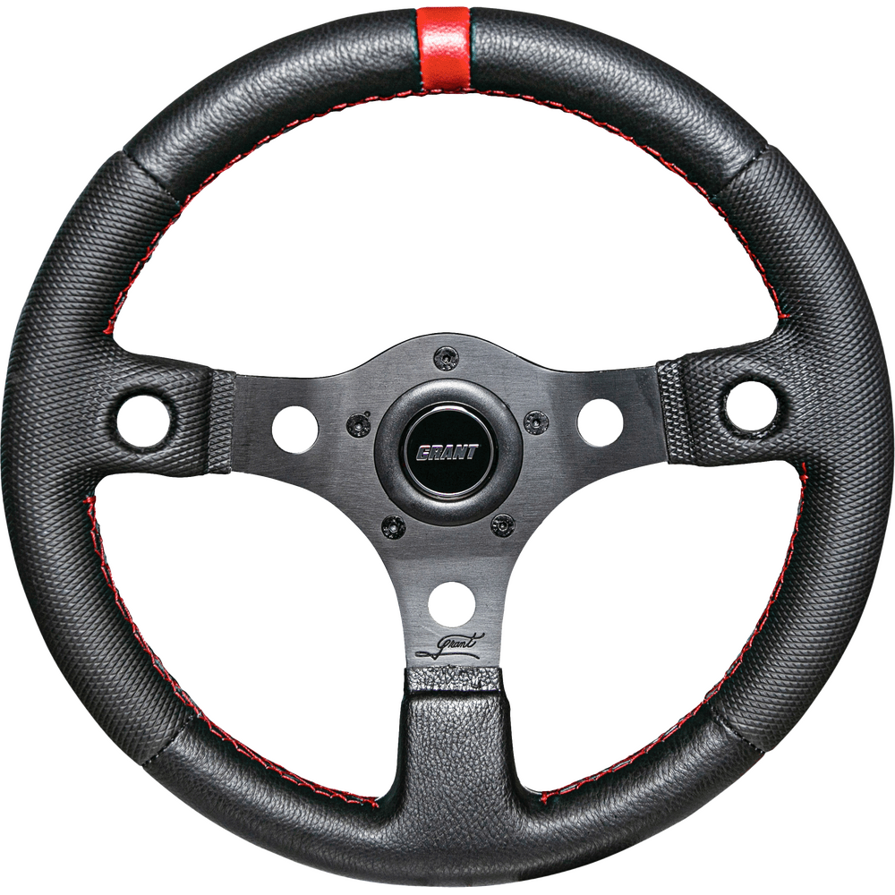 Competition Series Steering Wheel by Grant Products 1079 Steering Wheel 652-1079 Western Powersports Drop Ship Black/Red w/ Inserts
