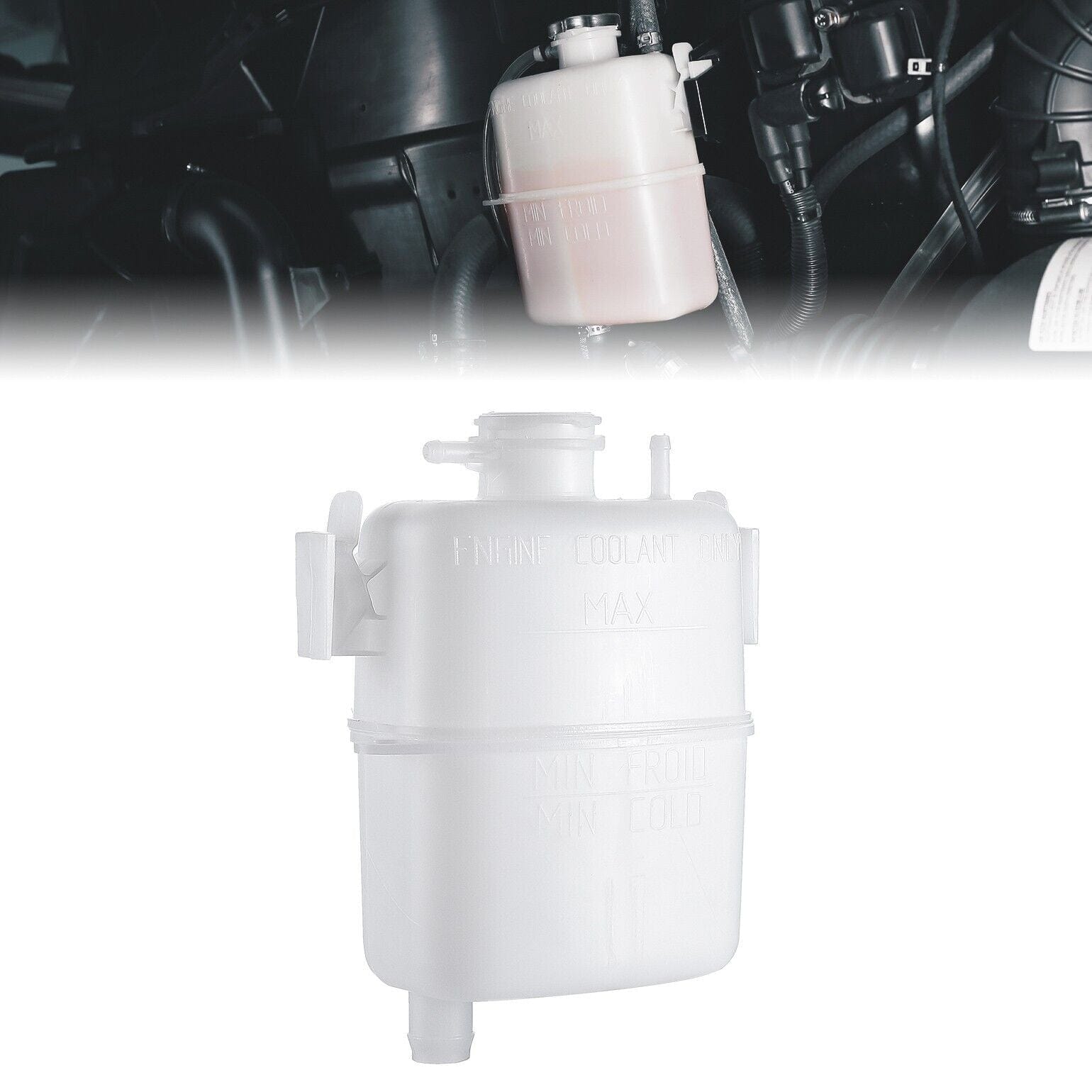 Coolant Reservoir Tank for Can-Am Maverick X3 Defender HD8/10 by Kemimoto B0501-00701WH Coolant Tank B0501-00701WH Kemimoto
