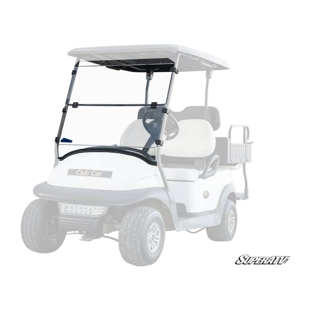 Corsa Blue Club Car Precedent Scratch-Resistant Flip Down Windshield by SuperATV FDWS-CC-PRE-70 Folding Windshield FDWS-CC-PRE-70 SuperATV