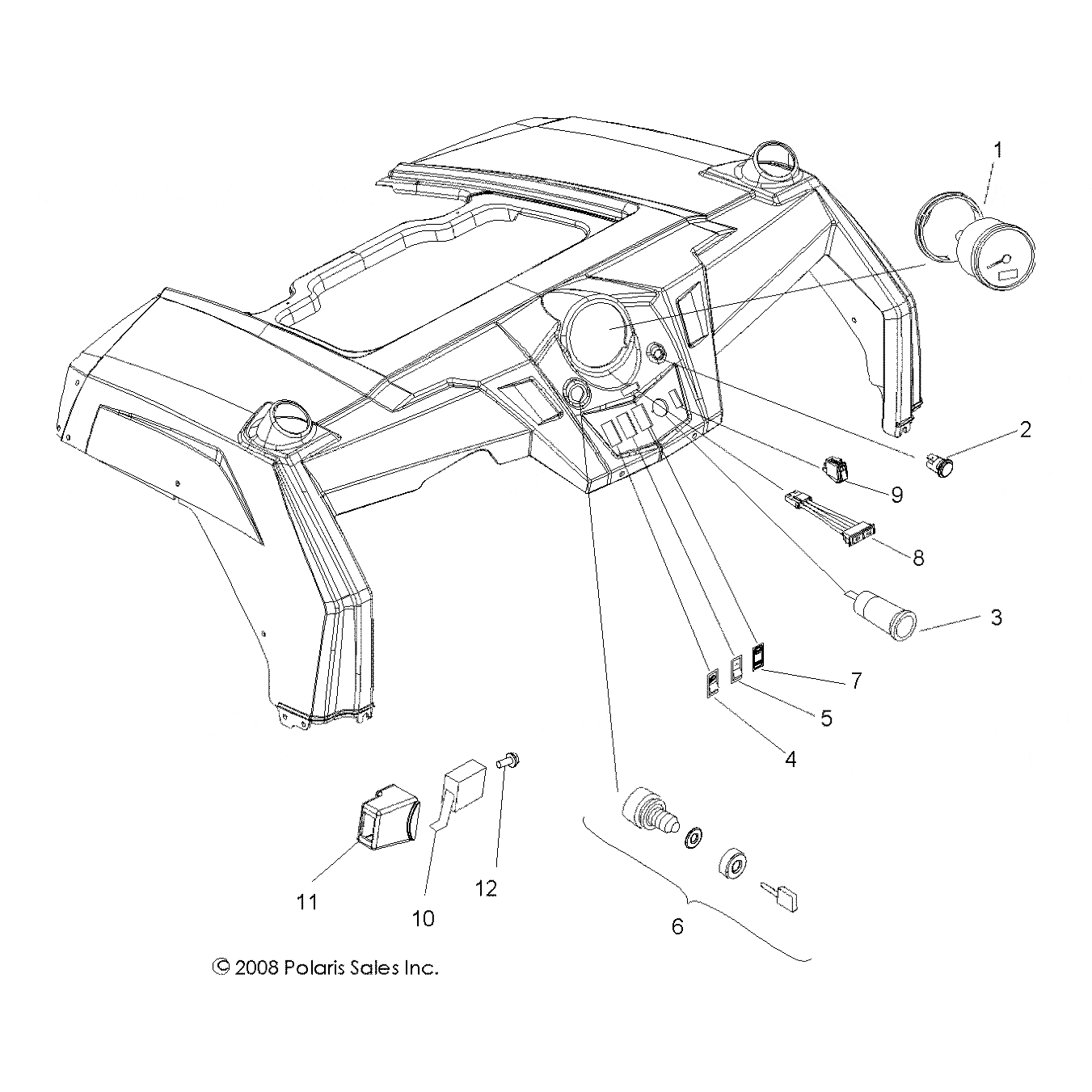 Cover-Switch,Turn Signal by Polaris 5437976 OEM Hardware P5437976 Off Road Express