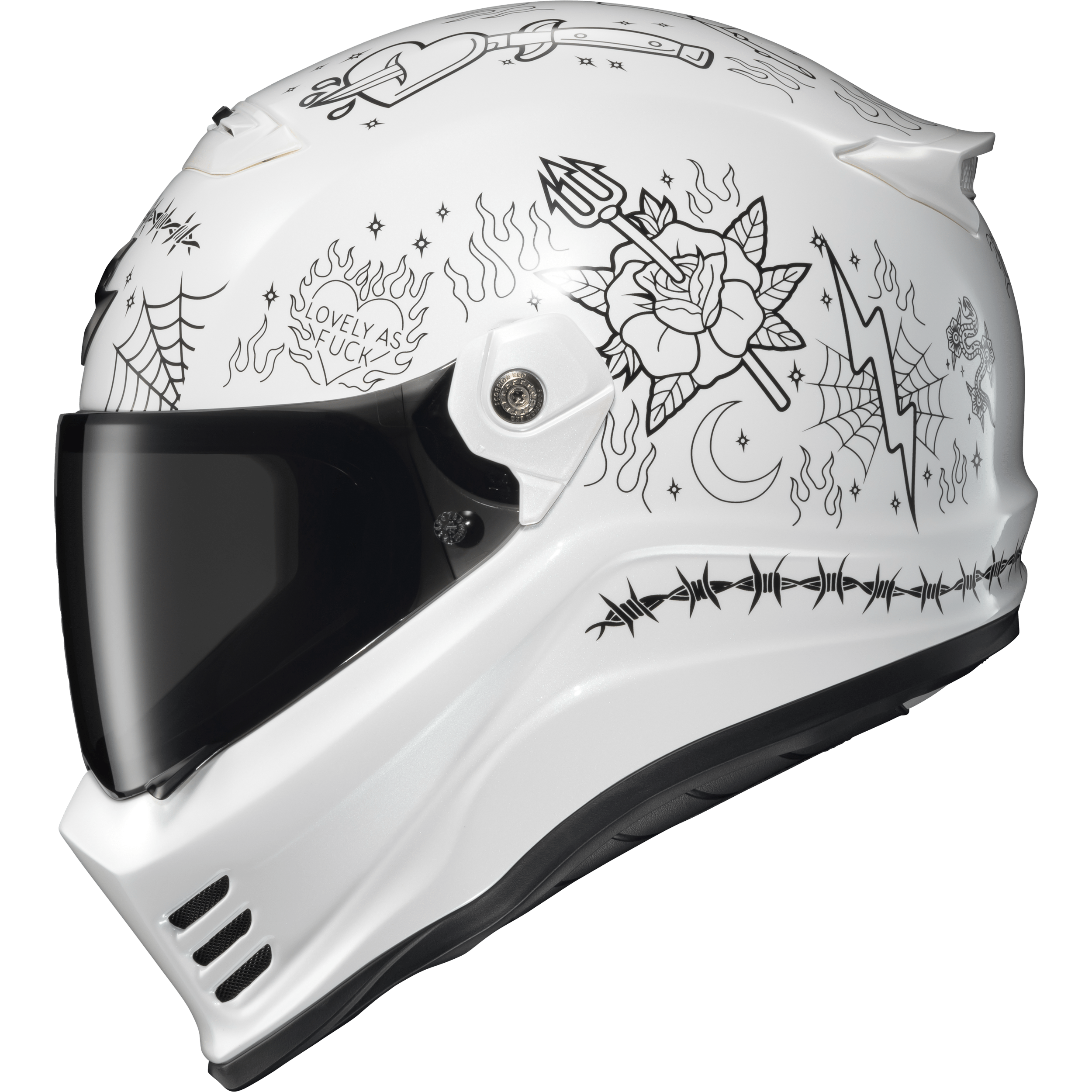 Scorpion EXO Covert FX Full Face Helmet Gloss White LG