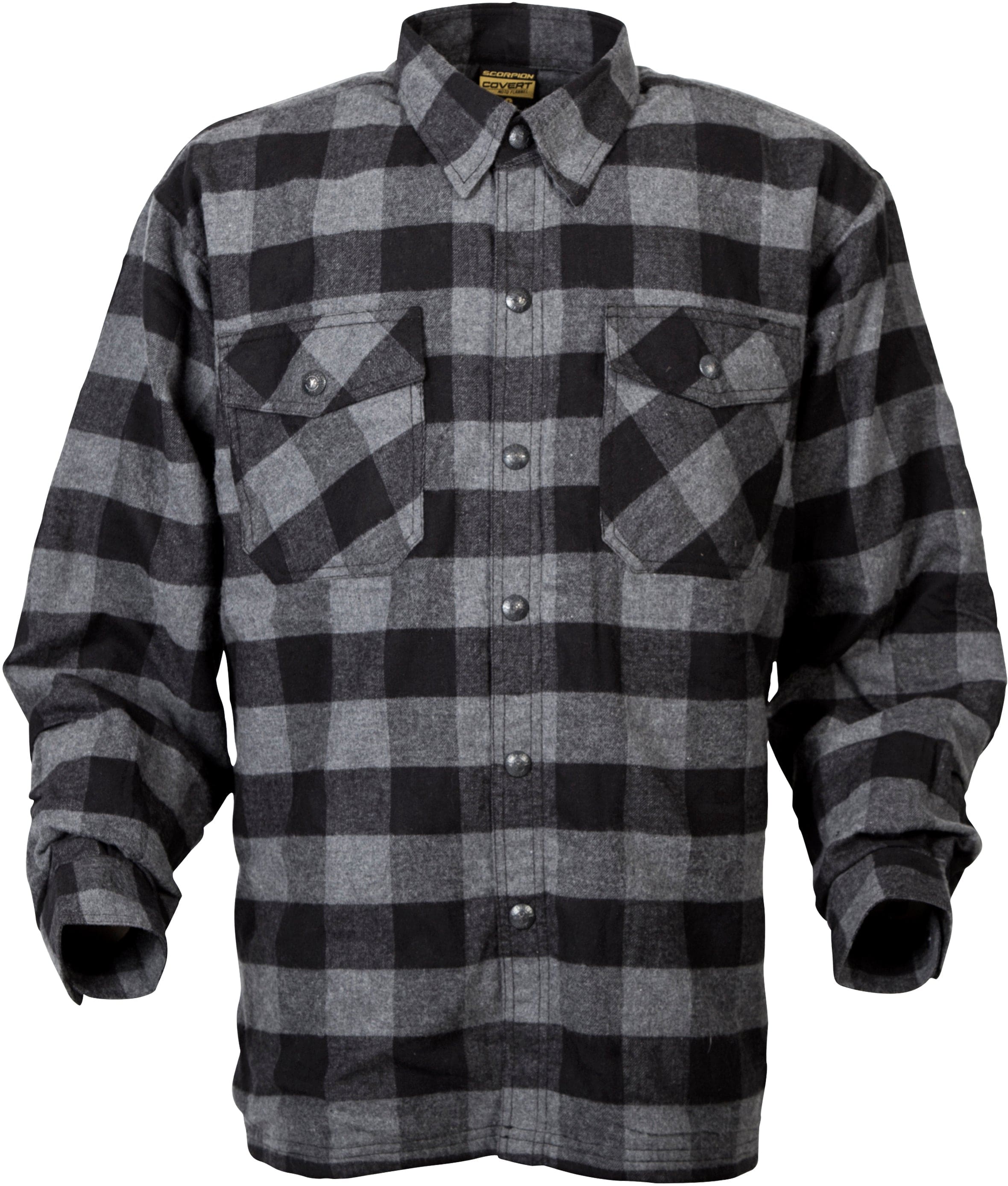 Western Powersports Flannel Shirt Black/Grey / 2X-Large Covert Moto Flannel by Scorpion Exo 13403-7