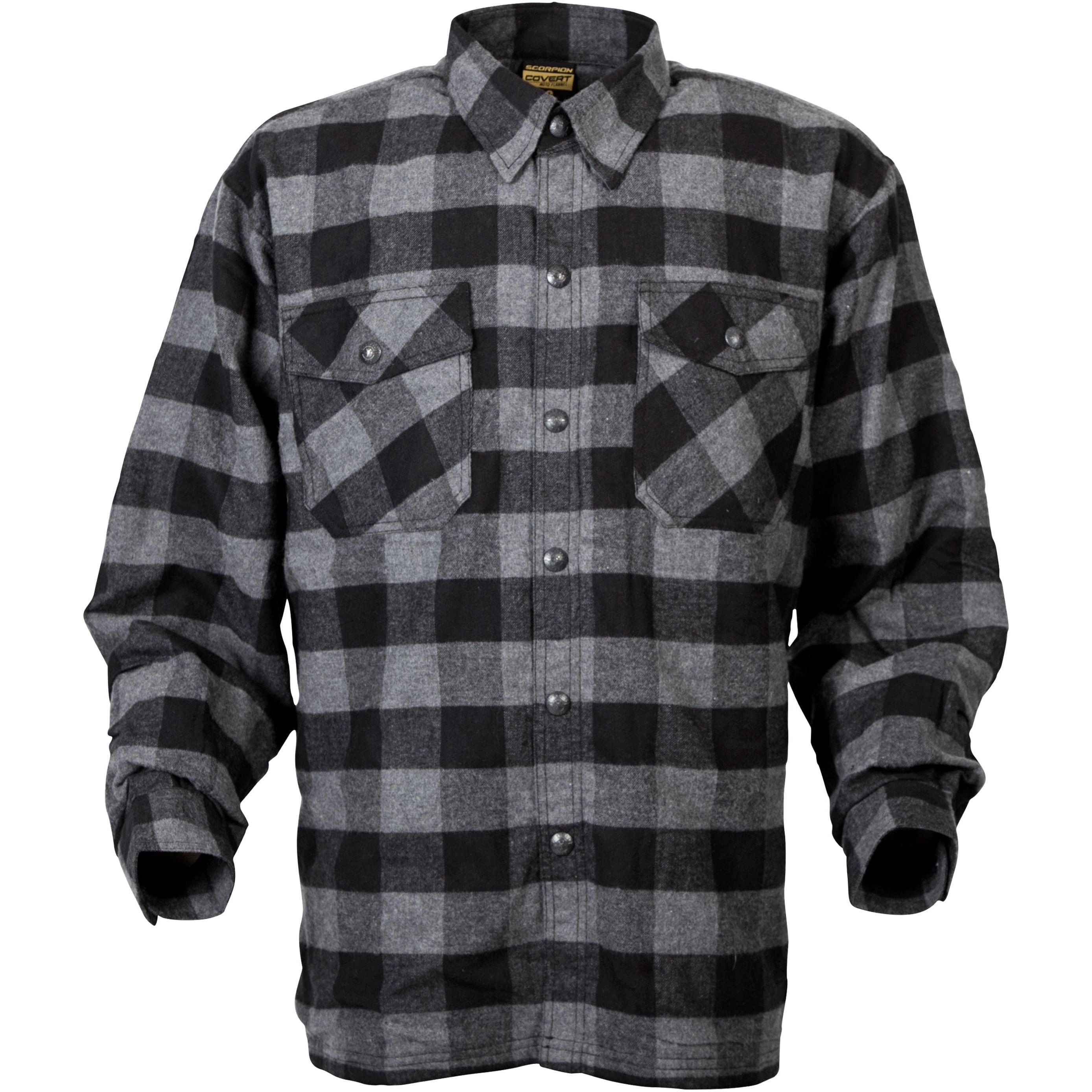 Western Powersports Flannel Shirt Black/Grey / 2X-Large Covert Moto Flannel by Scorpion Exo 13403-7