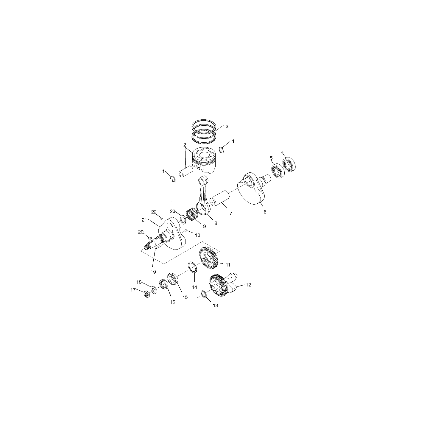 Crankshaft #2 by Polaris 3085340 OEM Hardware P3085340 Off Road Express