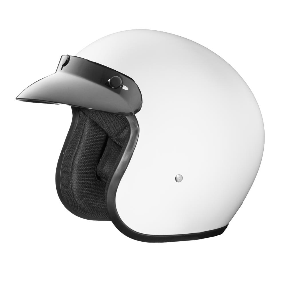 Daytona Helmets Open Face 3/4 Helmet 2XS / Gloss White D.O.T. Daytona Cruiser Classic Helmet by Daytona Helmets DC1-C-2XS