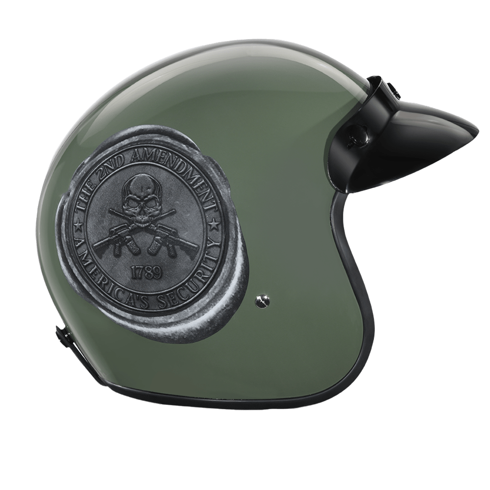 Daytona Helmets Open Face 3/4 Helmet M / 2nd Amendment Seal D.O.T. Daytona Cruiser Helmet by Daytona Helmets DC6-1789-M