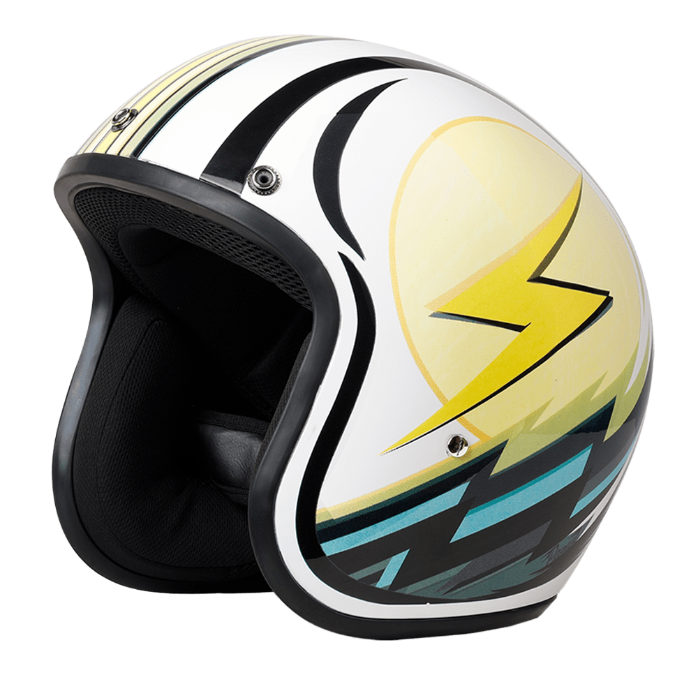 Daytona Helmets Open Face 3/4 Helmet 2XL / Lightning D.O.T. Daytona Cruiser Helmet by Daytona Helmets DC6-LT-2XL