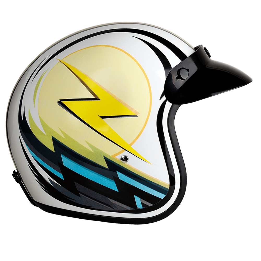 Daytona Helmets Open Face 3/4 Helmet M / Lightning D.O.T. Daytona Cruiser Helmet by Daytona Helmets DC6-LT-M