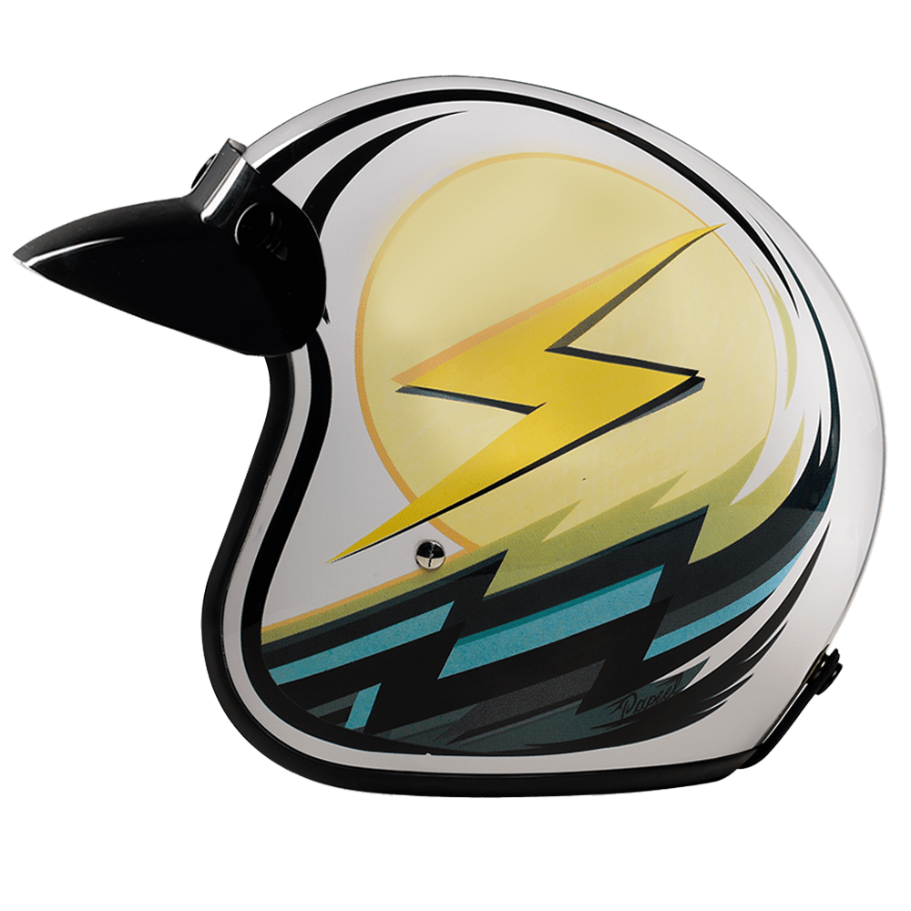 Daytona Helmets Open Face 3/4 Helmet XL / Lightning D.O.T. Daytona Cruiser Helmet by Daytona Helmets DC6-LT-XL