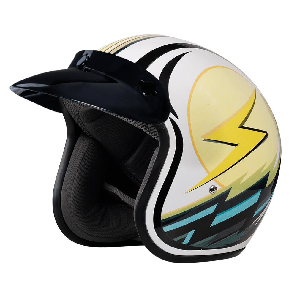 Daytona Helmets Open Face 3/4 Helmet XS / Lightning D.O.T. Daytona Cruiser Helmet by Daytona Helmets DC6-LT-XS