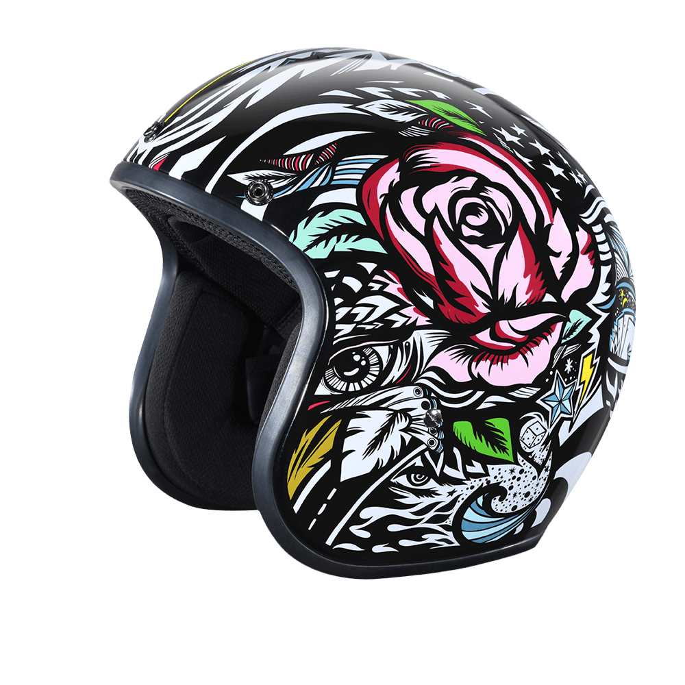 Daytona Helmets Open Face 3/4 Helmet 2XL / Tribal D.O.T. Daytona Cruiser Helmet by Daytona Helmets DC6-T-2XL