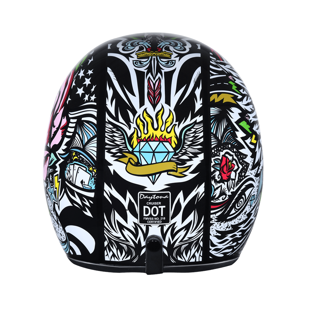 Daytona Helmets Open Face 3/4 Helmet L / Tribal D.O.T. Daytona Cruiser Helmet by Daytona Helmets DC6-T-L