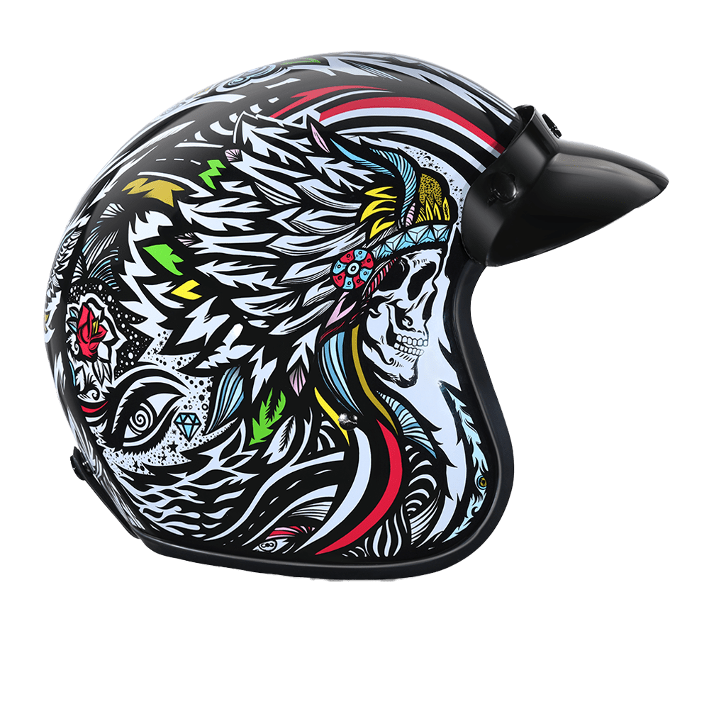 Daytona Cruiser Tribal Motorcycle Helmet, M