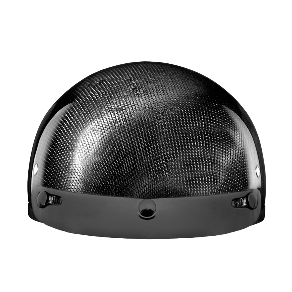 Daytona Helmets Half Helmet L D.O.T. Daytona Skull Cap Helmet- Grey Carbon Fiber by Daytona Helmets D2-G-L