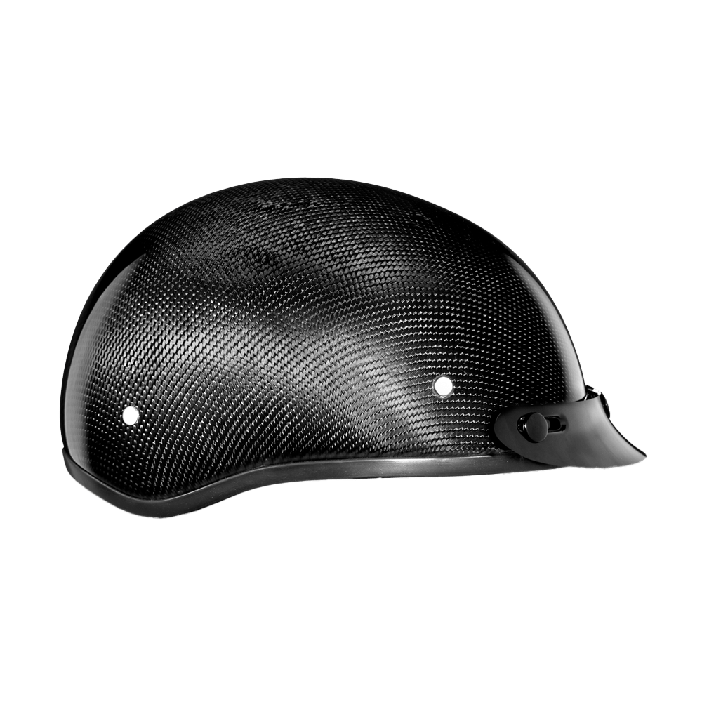 Daytona Helmets Half Helmet M D.O.T. Daytona Skull Cap Helmet- Grey Carbon Fiber by Daytona Helmets D2-G-M