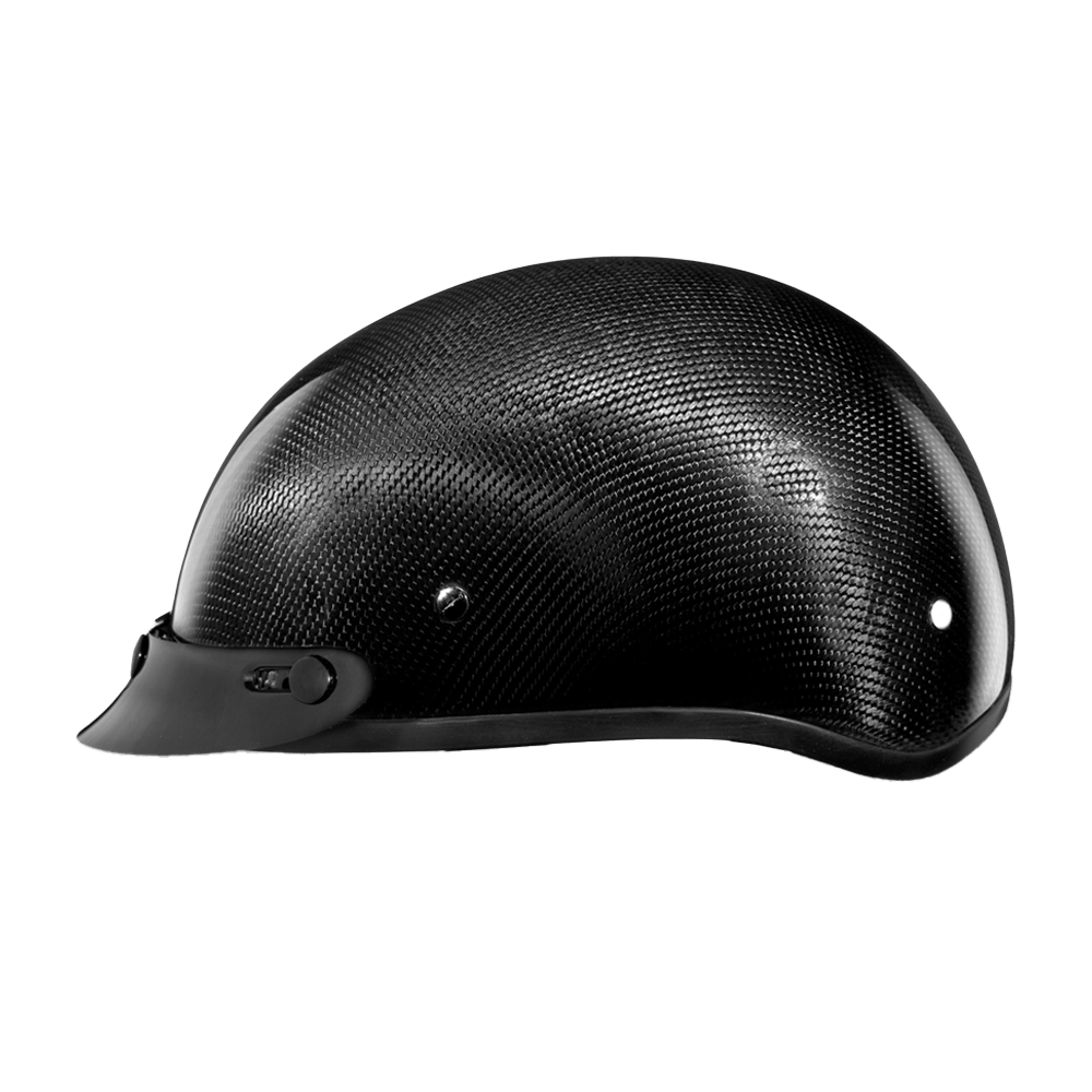 Daytona Helmets Half Helmet XS D.O.T. Daytona Skull Cap Helmet- Grey Carbon Fiber by Daytona Helmets D2-G-XS