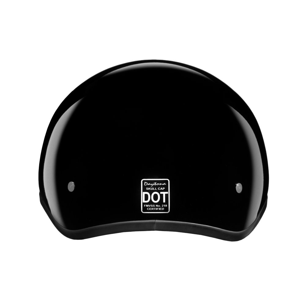 Daytona Helmets Half Helmet L D.O.T. Daytona Skull Cap Helmet Jr.- Hi-Gloss Black by Daytona Helmets CD1-A-L