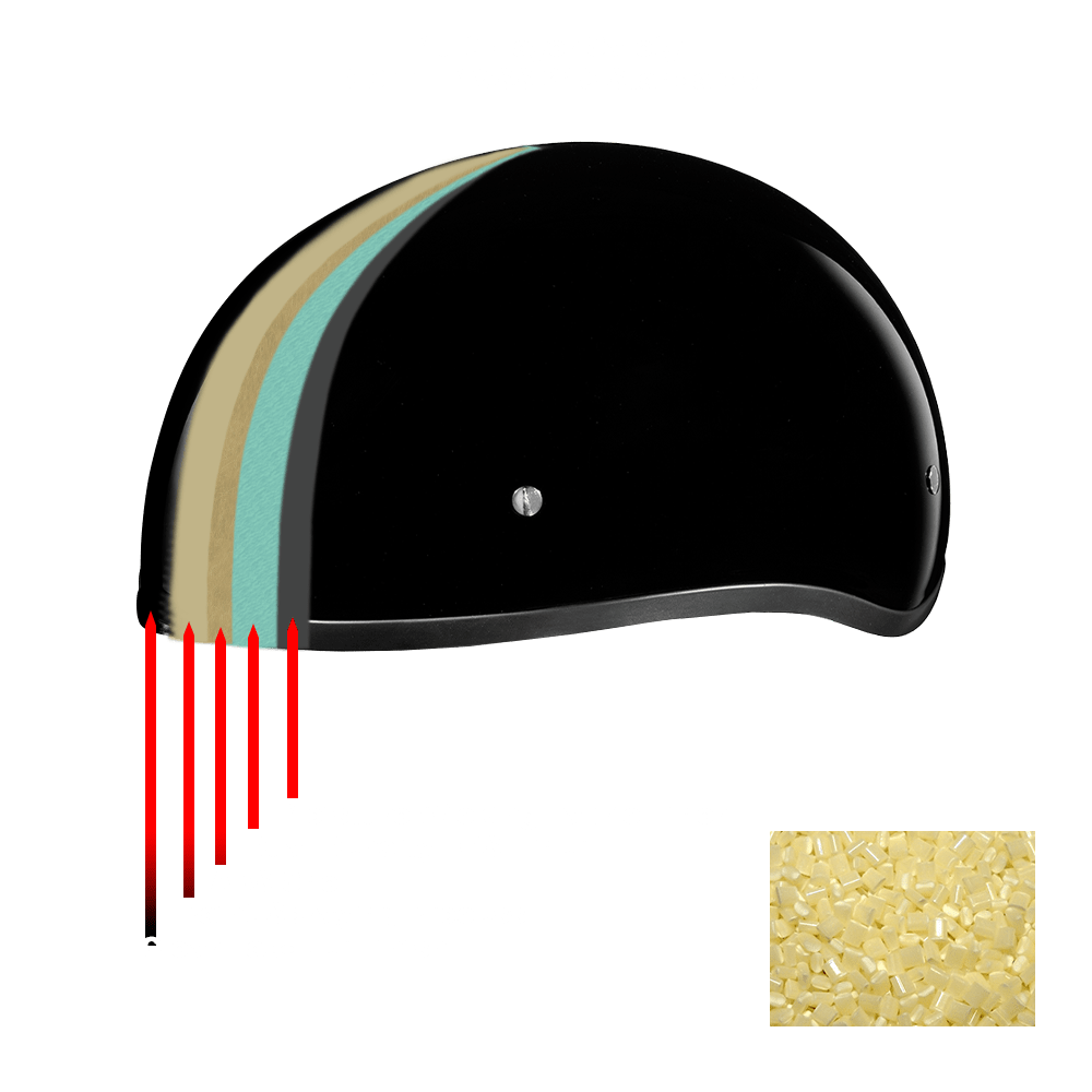 トップス stock#252110. color Black. size L D.O.T. Daytona Skull Cap Helmet Jr.- Hi-Gloss Black by