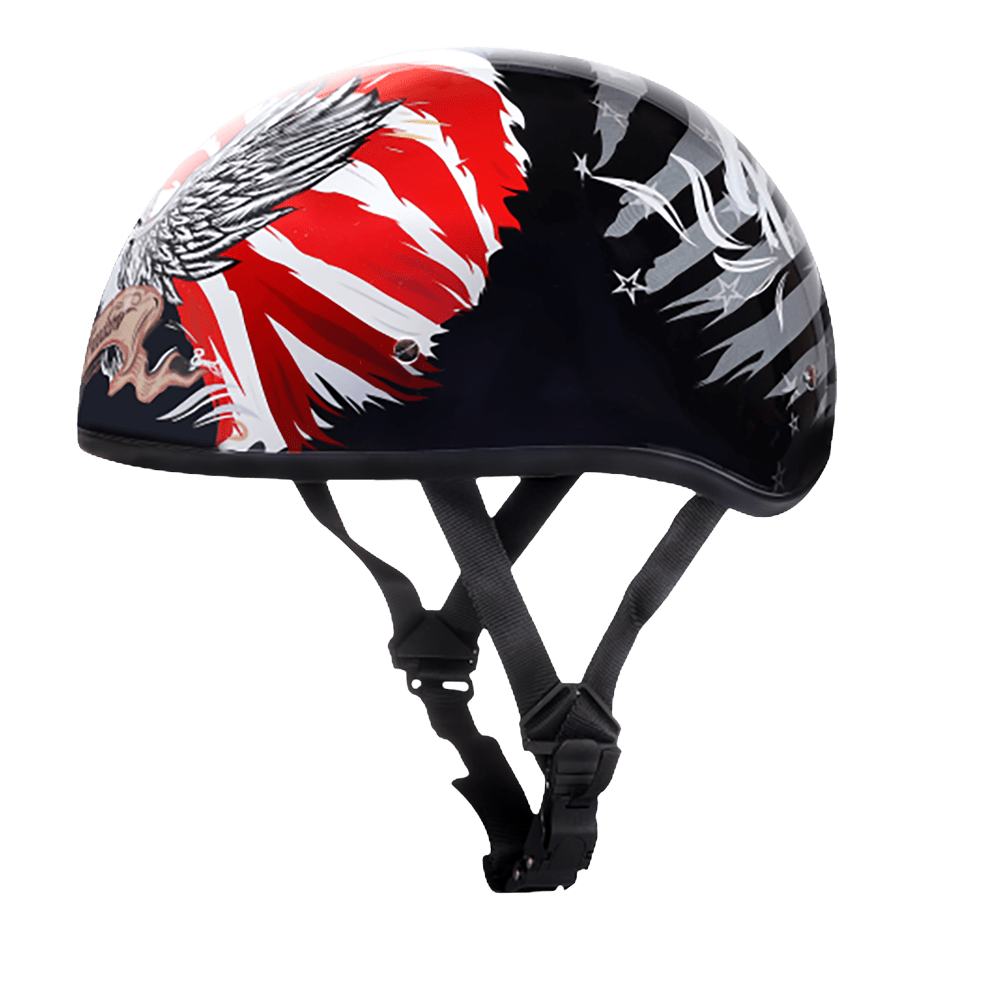 Daytona Helmets Half Helmet XS D.O.T. Daytona Skull Cap Helmet- W/ Freedom 2.0 by Daytona Helmets D6-FR2-XS