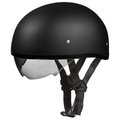 D.O.T. Daytona Skull Cap Helmet W/ Inner Shield- Dull Black by Daytona Helmets