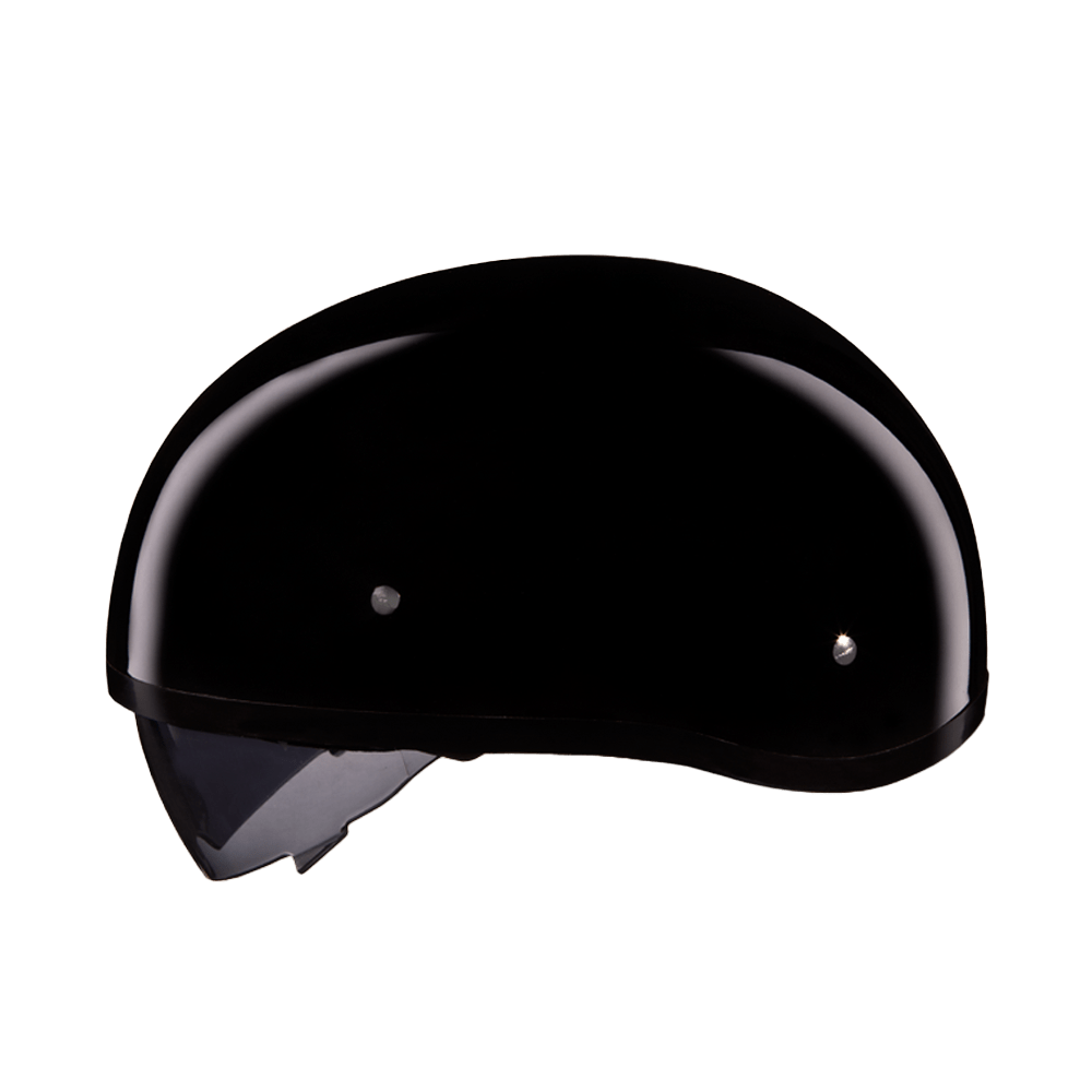 Daytona Helmets Half Helmet S D.O.T. Daytona Skull Cap Helmet W/ Inner Shield- Hi-Gloss Black by Daytona Helmets DS8-A-S