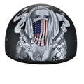 D.O.T. Daytona Skull Cap Helmet- W/ Make 'Em Pay by Daytona Helmets
