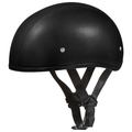 D.O.T. Daytona Skull Cap Helmet W/O Visor- Leather Covered by Daytona Helmets