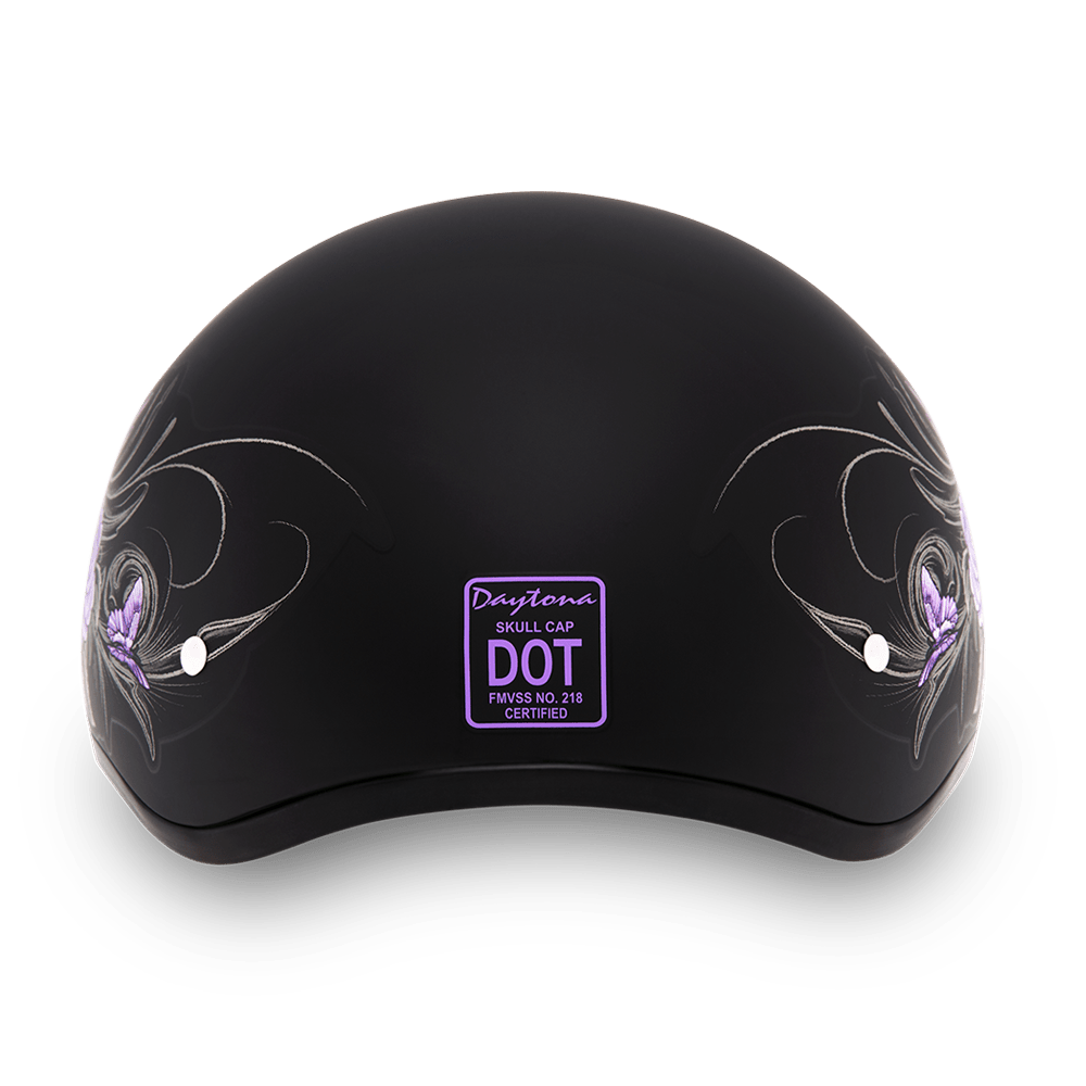 Daytona Helmets Half Helmet S D.O.T. Daytona Skull Cap Helmet- W/ Wild At Heart by Daytona Helmets D6-WH-S