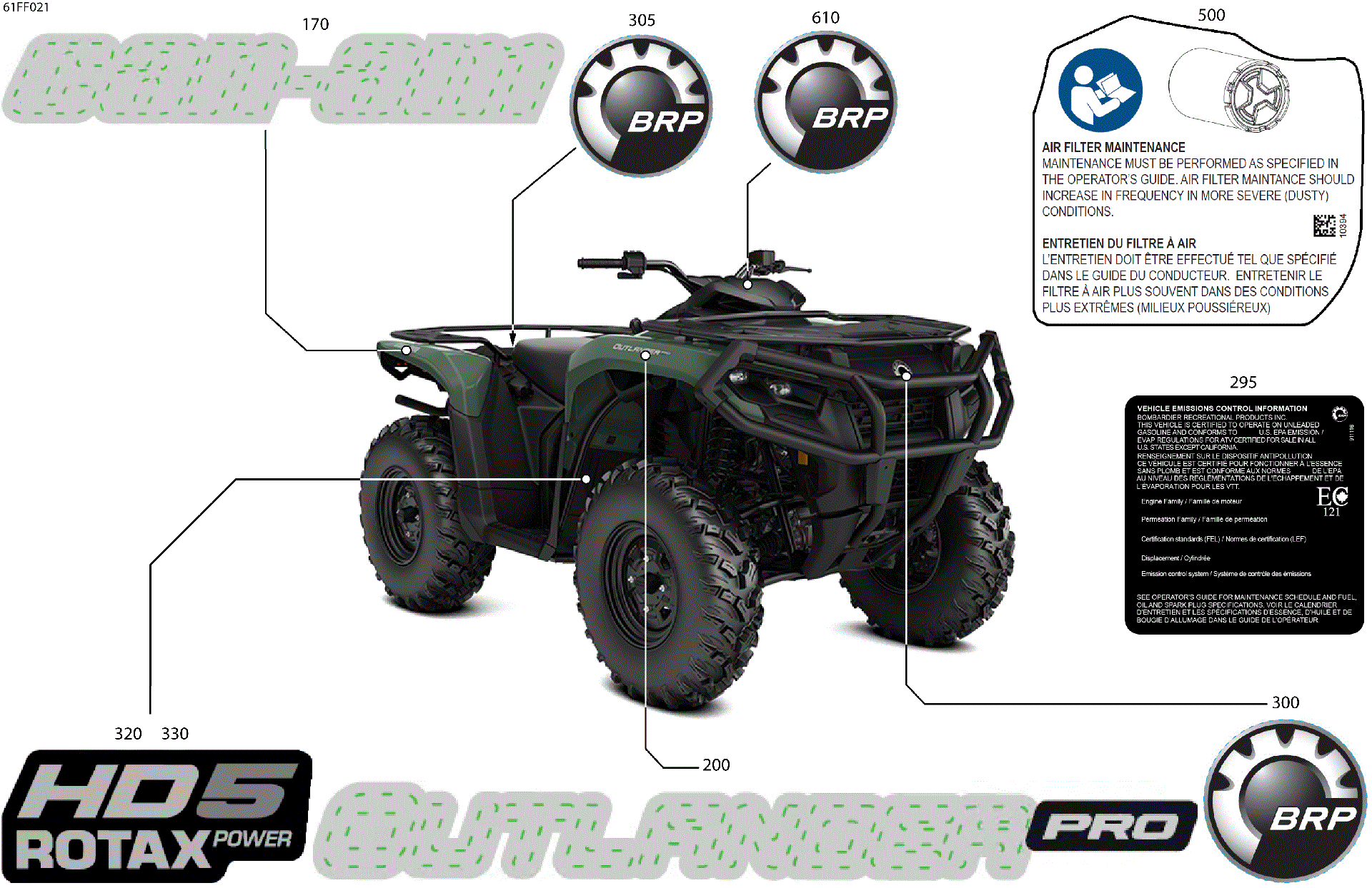 An Image of a Genuine Can-Am Parts Schematic Diagram showing the schematic - BODY - FEATURE DECALS