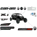 BODY - DECALS - 2025 CAN AM MAVERICK MAX TURBO RR X RS 72 INCH - TIMELESS BLACK METALLIC - 72" WIDTH CALI