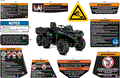 BODY - WARNING DECALS FRONT SECTION - 2024 CAN AM OUTLANDER MAX 650 EFI 6X6 DPS - TUNDRA GREEN
