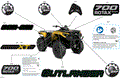 BODY - FEATURE DECALS - 2024 CAN AM OUTLANDER 700 4X4 XT - NEO YELLOW