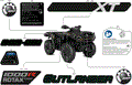 BODY - FEATURE DECALS - 2026 CAN AM OUTLANDER 1000R 4X4 XT - COMPASS GREEN