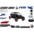 BODY - DECALS - 2026 CAN AM MAVERICK MAX TURBO RR X RS SAS - DUSTY NAVY SATIN - 72" WIDTH CALI