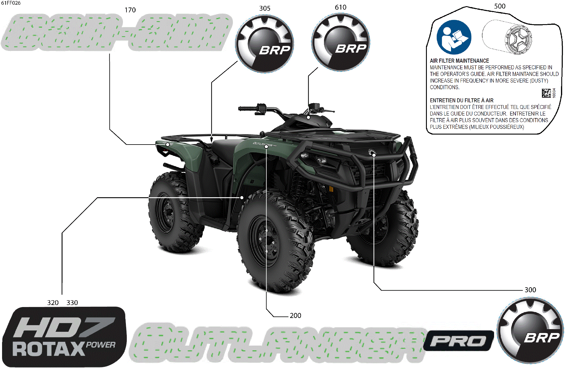 An Image of a Genuine Can-Am Parts Schematic Diagram showing the schematic - BODY - FEATURE DECALS