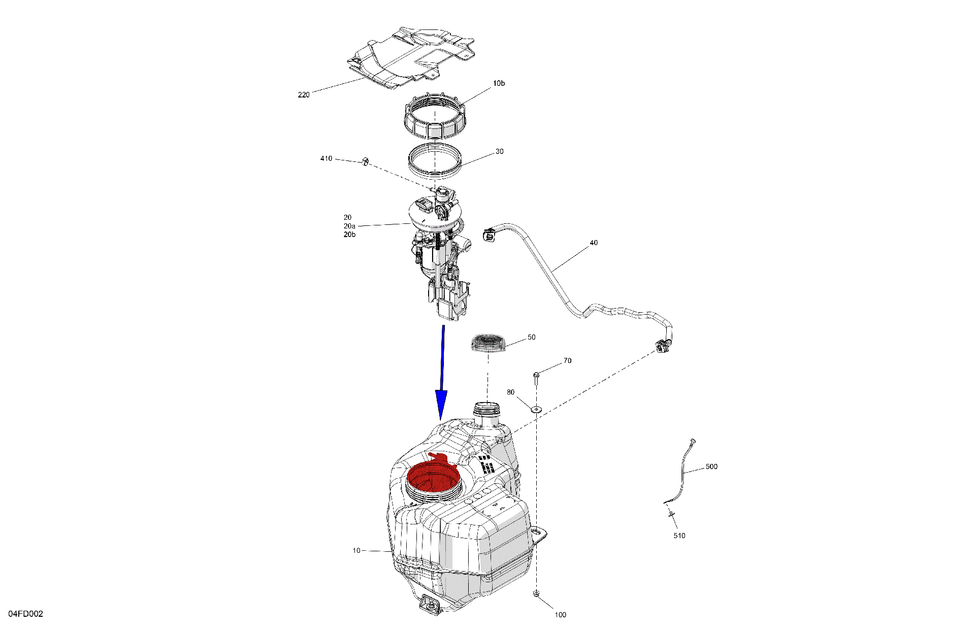 An Image of a Genuine Can-Am Parts Schematic Diagram showing the schematic - ENGINE - FUEL